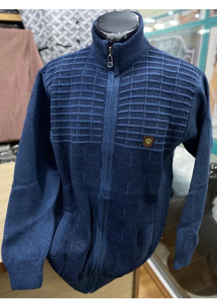 Erkek Triko Fermuarlı Cepli Hırka