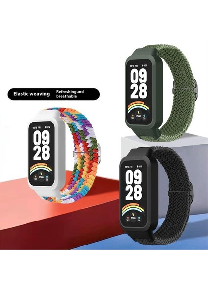 Xiaomi Smart Band 9 Active/redmi Band 3 Dokuma Naylon Kayış Geçmeli Kasa Saat Bandı - Gri (Yurt Dışından) fırsatları