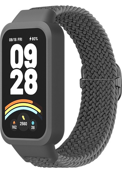 Xiaomi Smart Band 9 Active/redmi Band 3 Dokuma Naylon Kayış Geçmeli Kasa Saat Bandı - Gri (Yurt Dışından) indirimleri