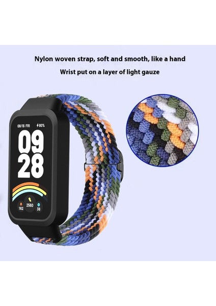 Xiaomi Smart Band 9 Active/redmi Band 3 Dokuma Naylon Kayış Geçmeli Kılıf Saat Bandı - Kot Mavisi Için (Yurt Dışından)
