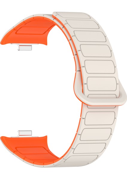Xiaomi Smart Band 9 Pro/smart Band 8 Pro/redmi Watch 4 Manyetik Saat Kayışı Için Silikon Bant - Starlight+Turuncu (Yurt Dışından)