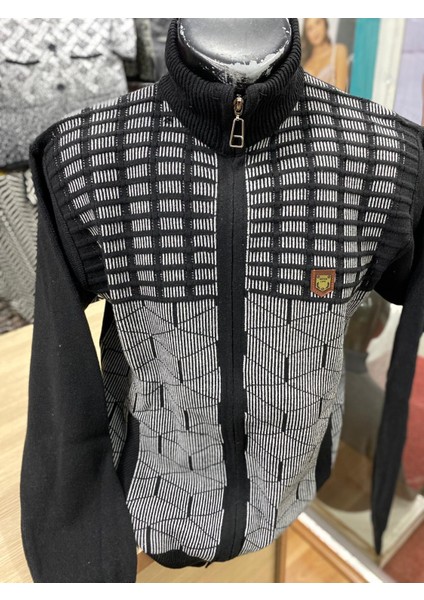 Erkek Triko Fermuarlı Cepli Hırka