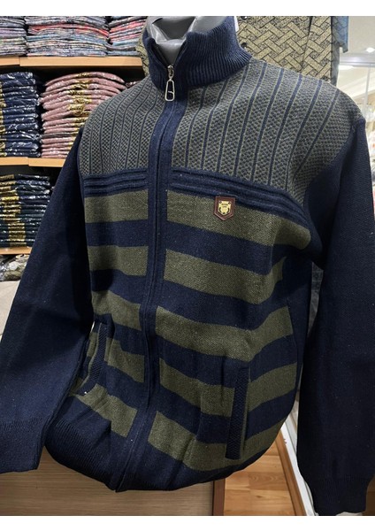 Erkek Triko Fermuarlı Cepli Hırka