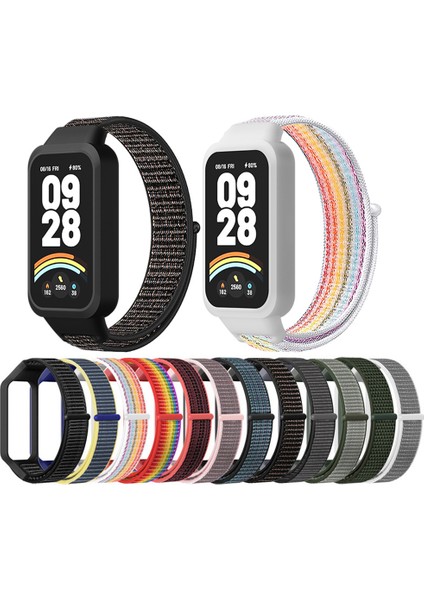 Xiaomi Smart Band 9 Active/redmi Band 3 Için Naylon Kayış Sihirli Bant Tasarımı Saat Bandı - Üzüm Moru (Yurt Dışından) fırsatları