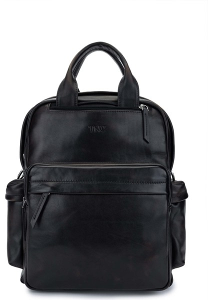 Erkek Hakiki Deri Siyah Eskitme Sırt Çantası 949 1900 Bn Cnt Y25 Sıyah Eskıtme