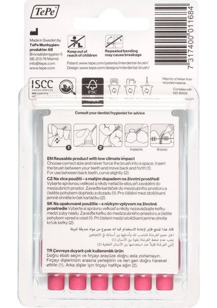 Blisterli Arayüz Fırçası 6 Lı Pembe