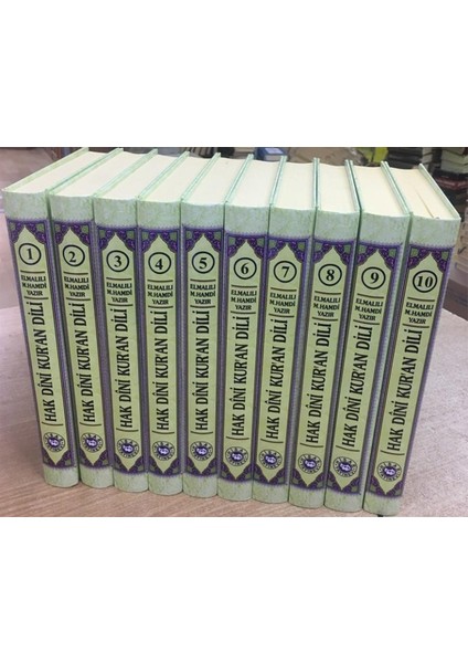 Hak Dini Kur'An Dili (10 Cilt Takım) (Kur'An-I Kerim Tefsiri)-Elmalılı Muhammed Hamdi Yazır