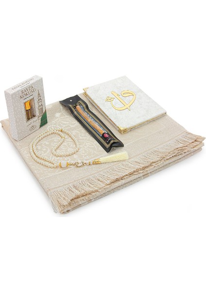 Çeyizlik Gelin Seccade Seti Kutulu Dini Ramazan Hediyelik Bohça Seti modelleri