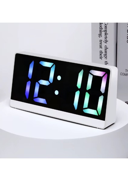 SR2205 Rgb Rakamlı Dijital Masa Saati Titreşim Sensörlü Alarm/takvim/termometre/çalar Saat