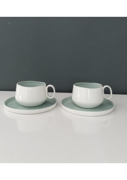 Classy Mavi Porselen 2 Li Fincan Seti 210 ml