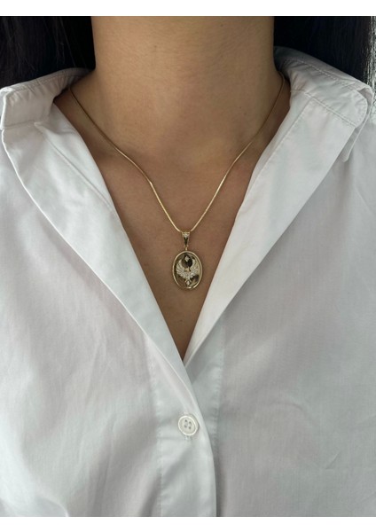 14 Ayar Altın Plakada Anka Kuşu Kolye Ucu 518 fiyatları