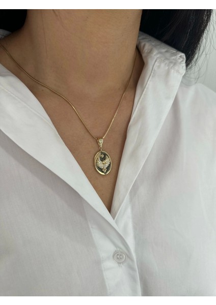 14 Ayar Altın Plakada Anka Kuşu Kolye Ucu 518 modelleri