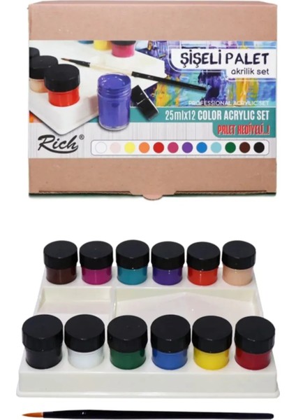 Doğal Seramik Hamuru 1000GRX2 gr Şişeli Palet 25ML 12'li Akrilik Seramik Başlangıç Set modelleri