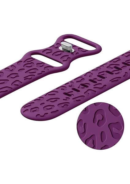 Apple Watch 44/45/46/49mm Kordon Leopar Desen Yumuşak Silikon Kordon 2/3/4/5/6/se/7/8/9/10/11/ultra fırsatları