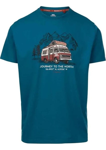 Tokso Male Casual Printed Mavi Erkek Tişört