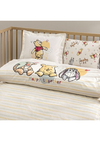 Lisanslı Disney Winnie The Pooh Happy Baby Pamuk Bebek Nevresim Takımı fiyatları