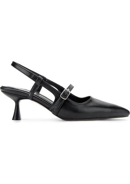 Kadın Deri Siyah Deri Topuklu Ayakkabı 889 903 Bn Ayk Y25 Sıyah Dr