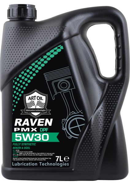 Raven 5W30 Pmx Dpf Benzin&dizel&lpg'li Tüm Araçlar Için Motor Yağı (2025 Üretim) (7 Litre)