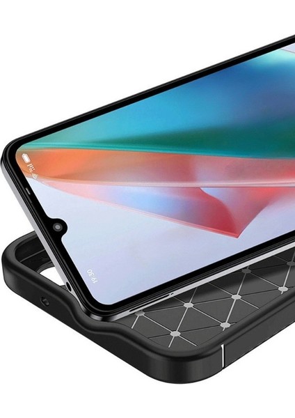 Realme C75 Uyumlu Kılıf Negro Karbon Görünümlü Silikon Siyah