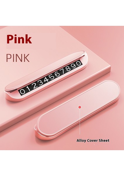 Geçici Park Işareti Alüminyum Alaşımlı Park Telefon Numarası Plakası Diy Hareketli Araba Telefon Plakası Park Numarası Plakası (Yurt Dışından)