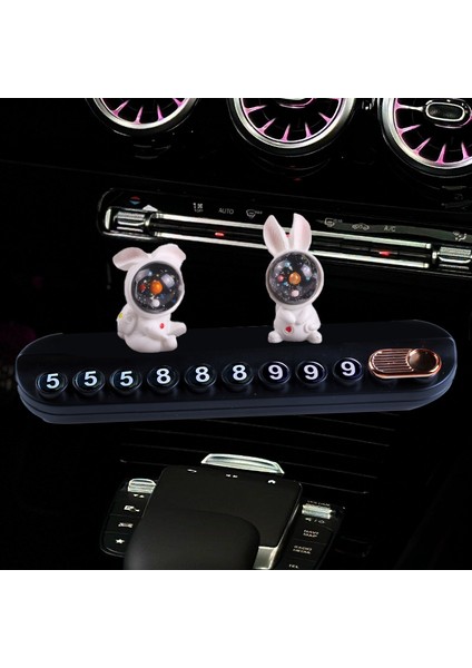Araba Telefon Plakasını Taşı Sevimli Sense Spaceman Geçici Park Numarası Plakası Araba Süslerini Taşı (Yurt Dışından)