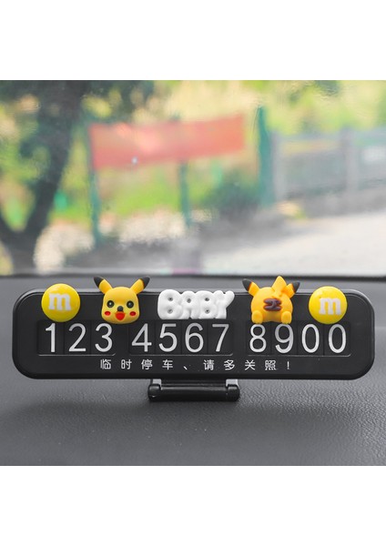 Park Plakası Sevimli Pikachu Gizli Hareketli Araba Telefon Kartı Kişiselleştirilmiş Araba Süsleri Bebek Dekorasyon (Yurt Dışından)