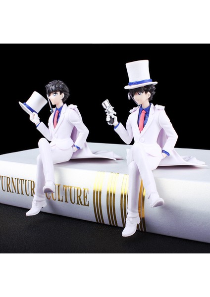 Conan Figürü Beyaz Elbise Kudo Shinichi Versiyonu Küçük Model Oyuncak (Yurt Dışından)