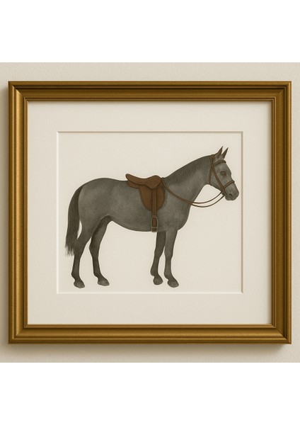 CONCEPT STORE The Hıghland Horses Serisi Çerçeveli Tablo