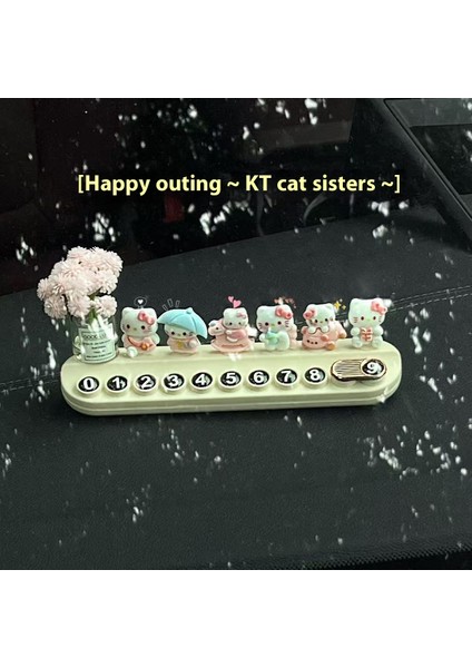 Ayakta Duran Kt Kedi Numara Plakası Araba Plakasını Taşımak Için Geçici Dur Işareti Telefon Plakası Araba Süsleri Araba Dekoratif Araba Iç Dekorasyon (Yurt Dışından)