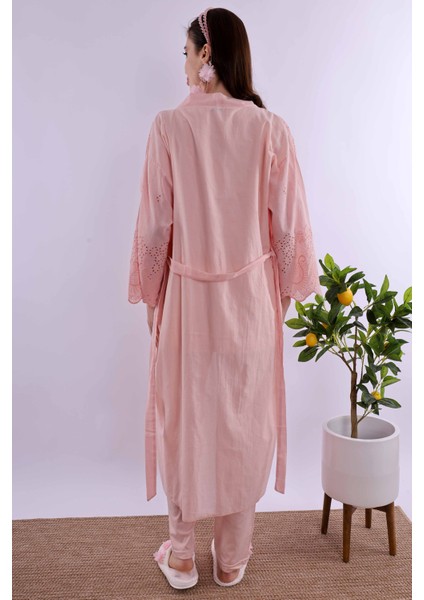 Pudra Fistolu Sabahlıklı Hamile Lohusa Pijama Takımı BYL290242 modelleri