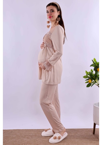 Turkuaz Hamile Lohusa Pijama Takımı BYL224032 fiyatları