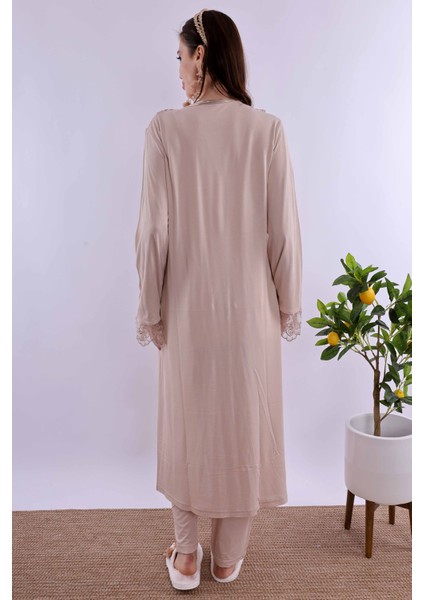 Pembe Sabahlıklı Hamile Lohusa Pijama Takımı BYL224242 modelleri