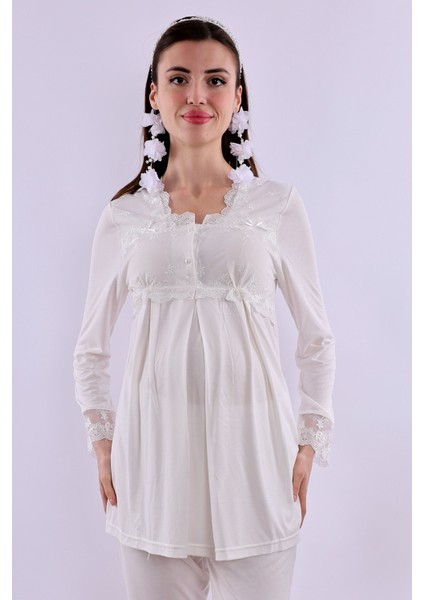 Turkuaz Hamile Lohusa Pijama Takımı BYL224032 fiyatları