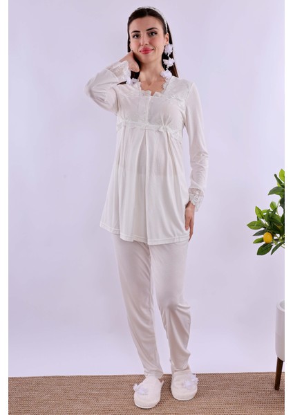 Turkuaz Hamile Lohusa Pijama Takımı BYL224032 fırsatları