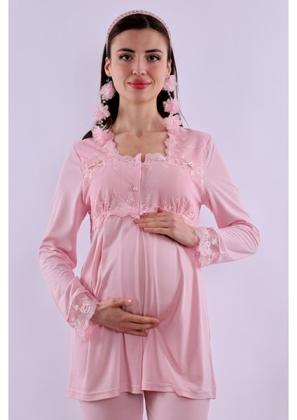 Turkuaz Hamile Lohusa Pijama Takımı BYL224032 fiyatları