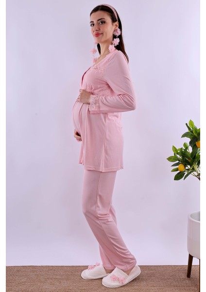 Turkuaz Hamile Lohusa Pijama Takımı BYL224032 fırsatları