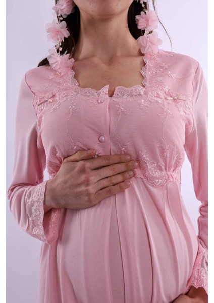 Turkuaz Hamile Lohusa Pijama Takımı BYL224032 indirimleri