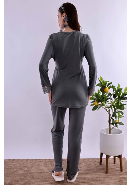 Füme Hamile Lohusa Pijama Takımı BYL280922