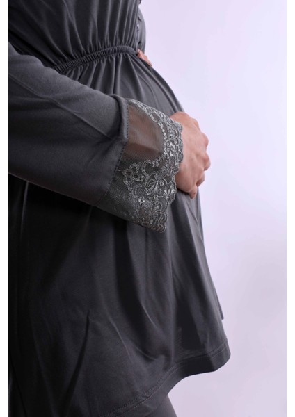 Füme Hamile Lohusa Pijama Takımı BYL280922
