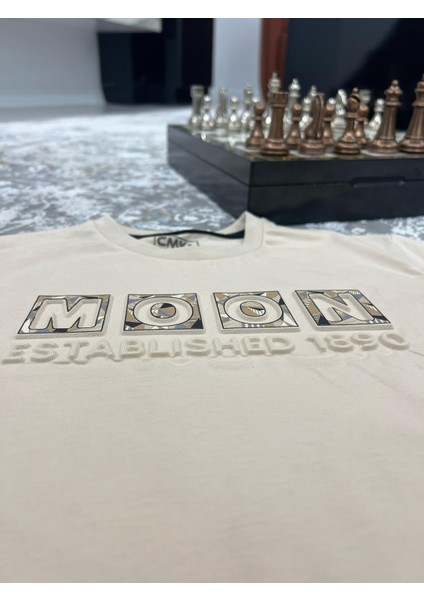 Erkek Çocuk "moon" Baskılı Tişört ve Ribanalı Şort Takımı - %100 Pamuk fiyatları