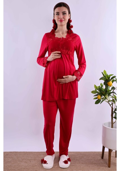 Turkuaz Hamile Lohusa Pijama Takımı BYL224032