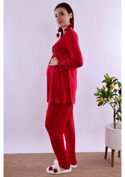 Turkuaz Hamile Lohusa Pijama Takımı BYL224032 fiyatları