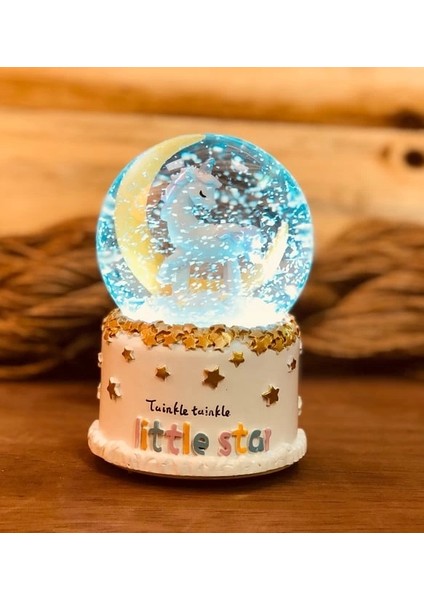 Uçan Unicorn Işıklı Gece Lambası Kar Küresi