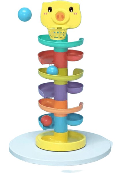 Yürümeye Başlayan Çocuk Için Top Damla Oyuncakları 1-3 Montessori Istifleme Kulesi Oyuncak Bebek Gelişim Oyunları Eğitici Öğrenme Etkinliği Doğum Günü Hediyesi Renk: 7 Katmanlı Domuz (Yurt Dışından)