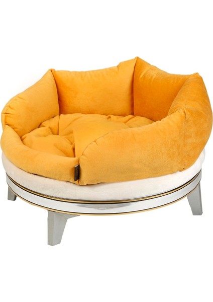 Luxury Sarı Luna Model Kedi - Köpek Koltuğu 1 Adet