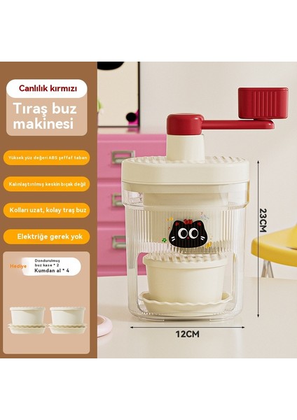 Ev Yapımı Küçük El Kranklı Kum Buz Makinesi Manuel Traş Buz Makinesi (Yurt Dışından)