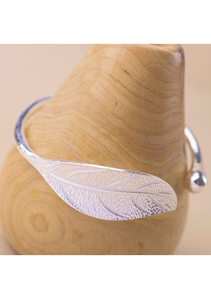 Yaprak Manşet Açık Parantez Bilezik Kadın Vintage Gümüş Jewry Lüks Bilezik (Yurt Dışından) fırsatları