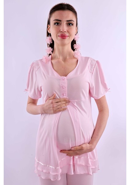 Pembe Hamile Lohusa Pijama Takımı BYL280222 fiyatları