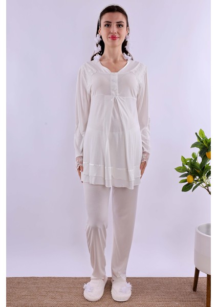 Mavi Hamile Lohusa Pijama Takımı BYL224222 modelleri