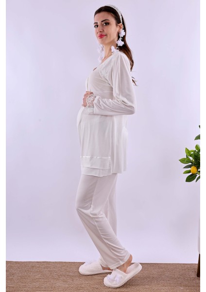 Mavi Hamile Lohusa Pijama Takımı BYL224222 fırsatları